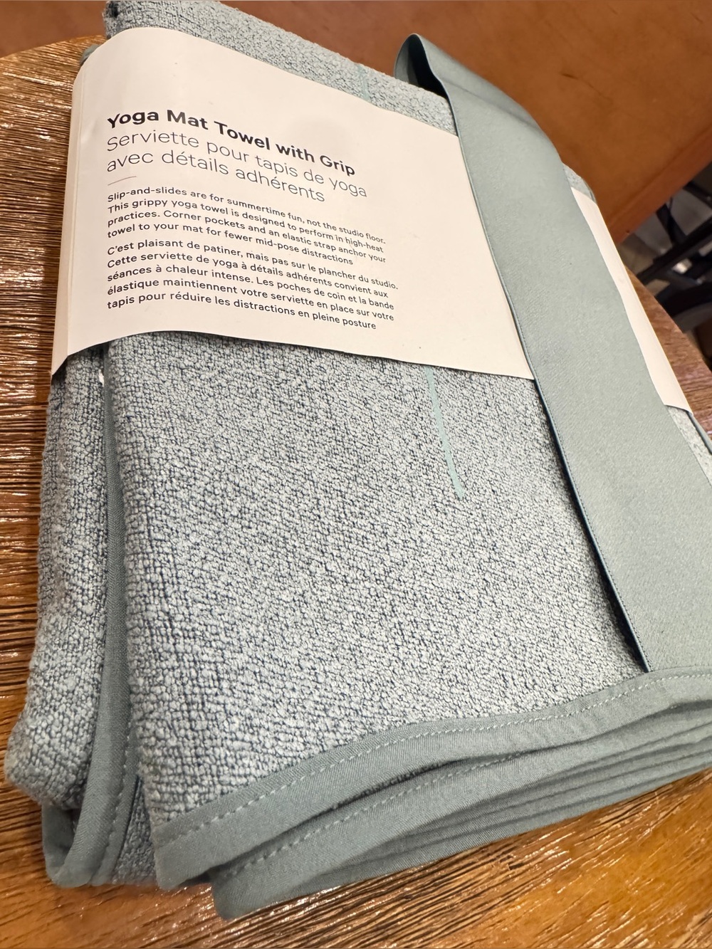 lululemon teal yoga mat towel with grip - Picture 6 of 6